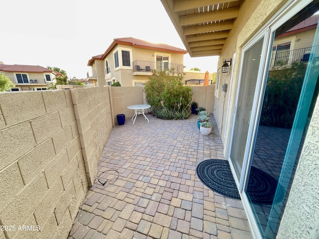 view of patio / terrace with a fenced backyard