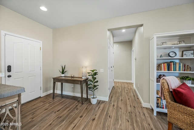 entrance foyer featuring hardwood / wood-style floors