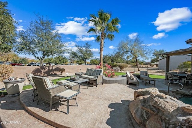 view of patio / terrace with outdoor lounge area