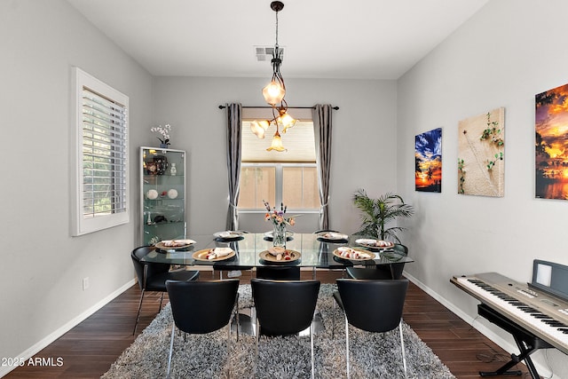 26036 N 85th Dr, Peoria, AZ 85383 - dining space featuring dark wood-style floors and baseboards