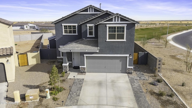 view of front of house featuring a garage