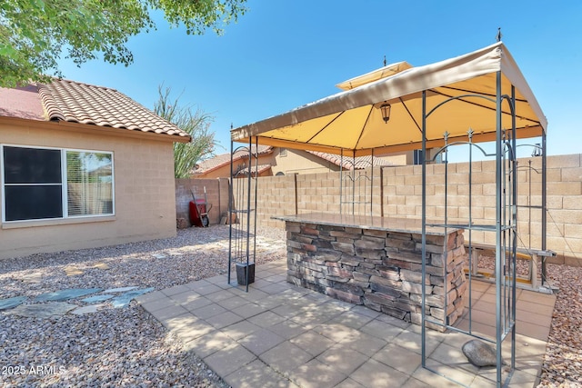 6102 W Shangri La Rd, Glendale, AZ 85304 - view of patio / terrace with a fenced backyard and a gazebo