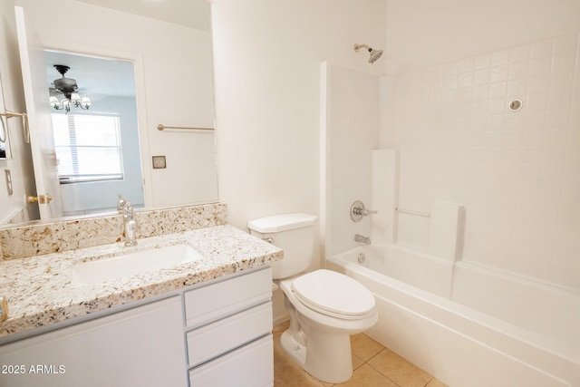8055 W Sanna St, Peoria, AZ 85345 - full bath with vanity, toilet, bathtub / shower combination, and tile patterned flooring
