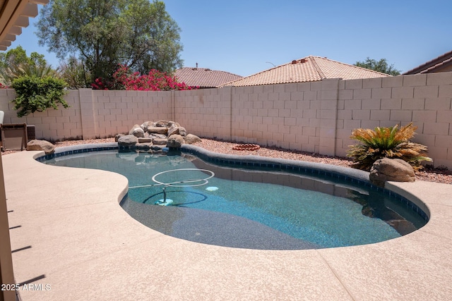 8055 W Sanna St, Peoria, AZ 85345 - view of pool with a fenced backyard