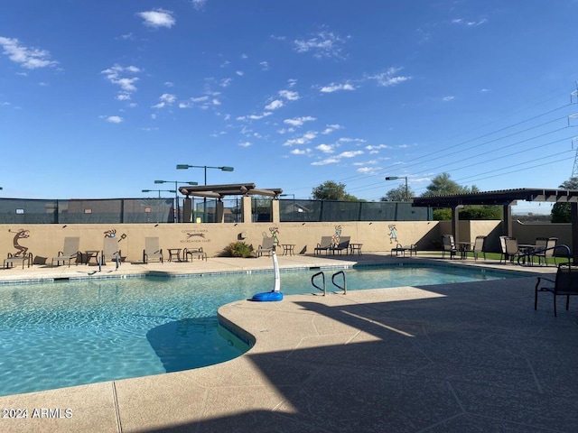 view of pool with a patio