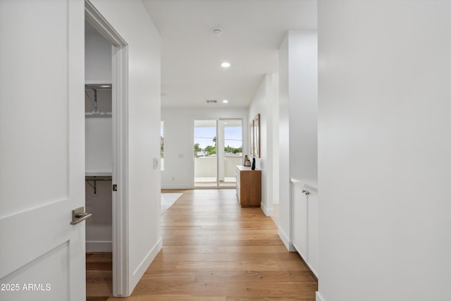 5537 E Earll Dr, Phoenix, AZ 85018 - hall with recessed lighting, light wood-style floors, and baseboards