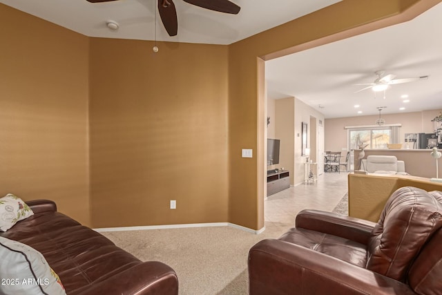 view of carpeted living room