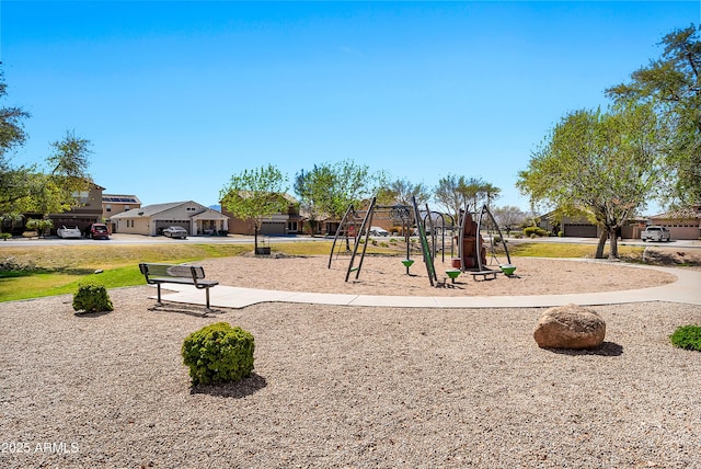 view of community jungle gym