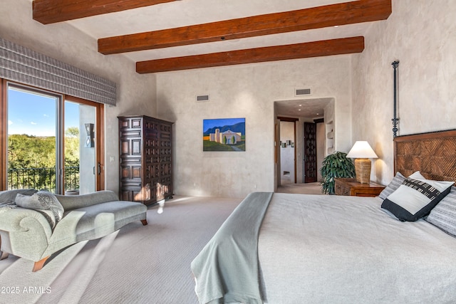 bedroom featuring carpet flooring