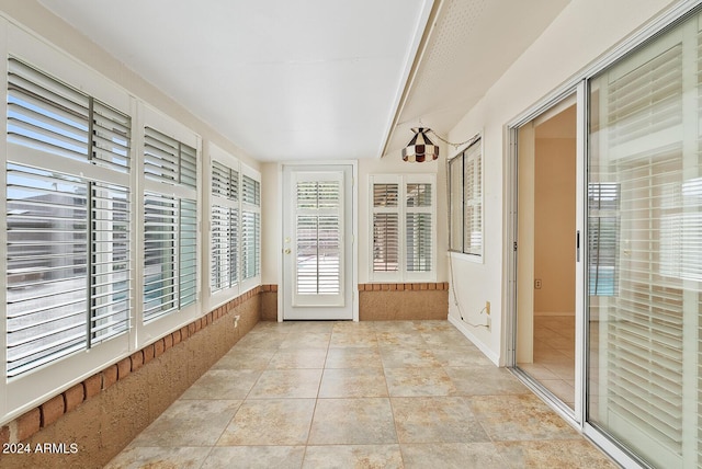 view of sunroom