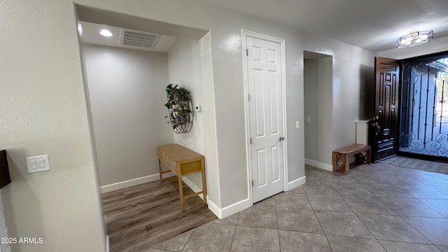 view of tiled entrance foyer