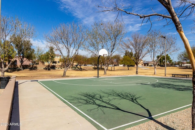 view of basketball court featuring community basketball court