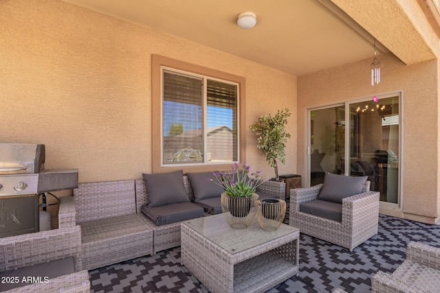 25218 W Carson Ct, Buckeye, AZ 85326 - view of patio / terrace with an outdoor living space and grilling area