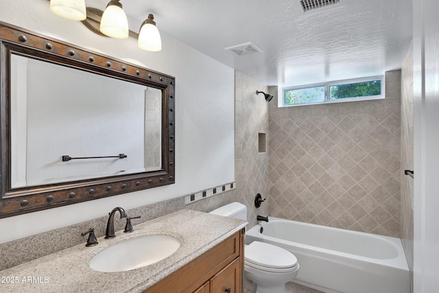 811 S Pearl Dr, Gilbert, AZ 85233 - full bath with shower / washtub combination, visible vents, vanity, and toilet