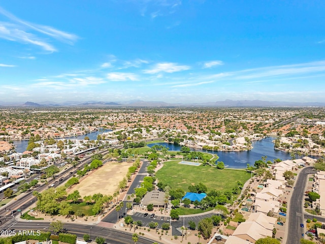 811 S Pearl Dr, Gilbert, AZ 85233 - birds eye view of property with a water and mountain view and a residential view