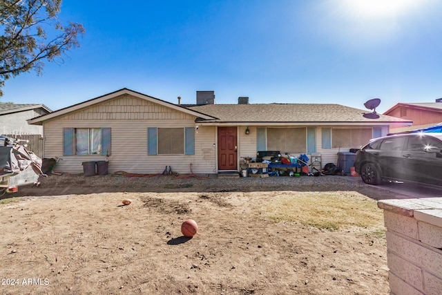 view of single story home