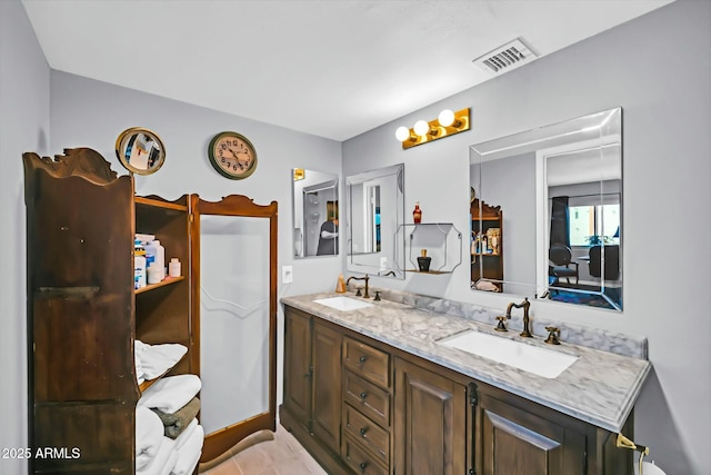 1924 W Belmont Ave, Phoenix, AZ 85021 - full bathroom with double vanity, visible vents, and a sink