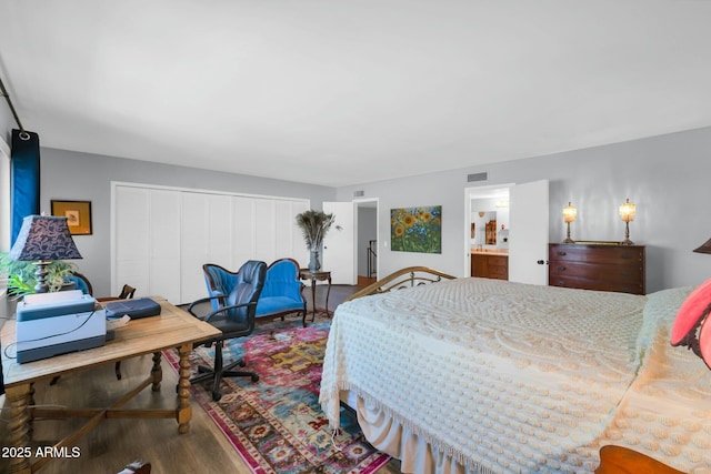 1924 W Belmont Ave, Phoenix, AZ 85021 - bedroom with wood finished floors, visible vents, and a closet