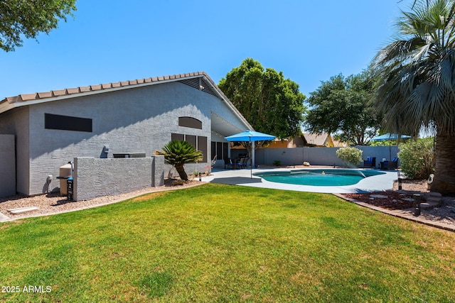 2111 E Rawhide St, Gilbert, AZ 85296 - view of pool featuring a fenced backyard and a patio