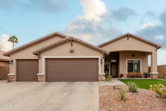 view of front of home featuring a garage