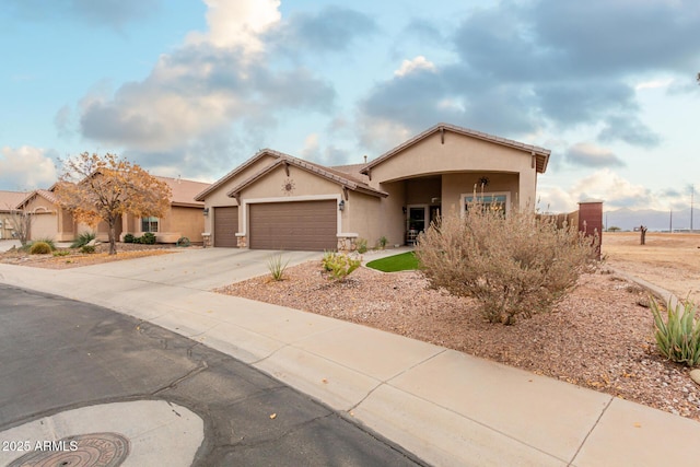 view of front of house featuring a garage