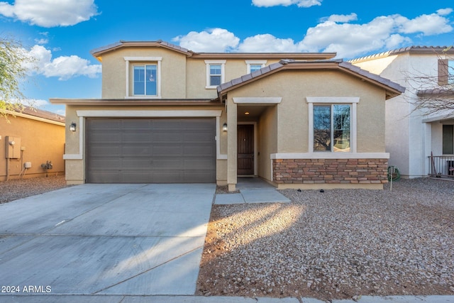 view of front of house featuring a garage