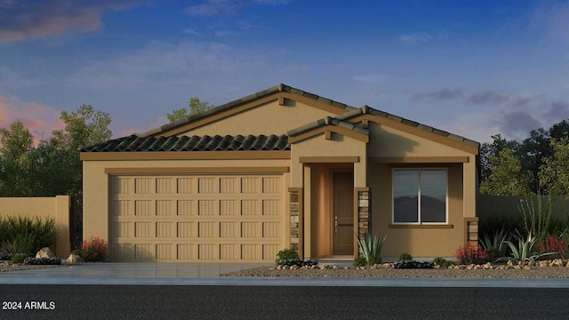 view of front of house featuring a garage