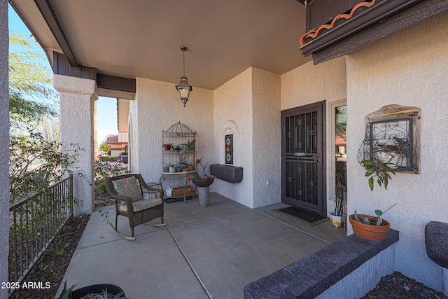 view of patio with a porch