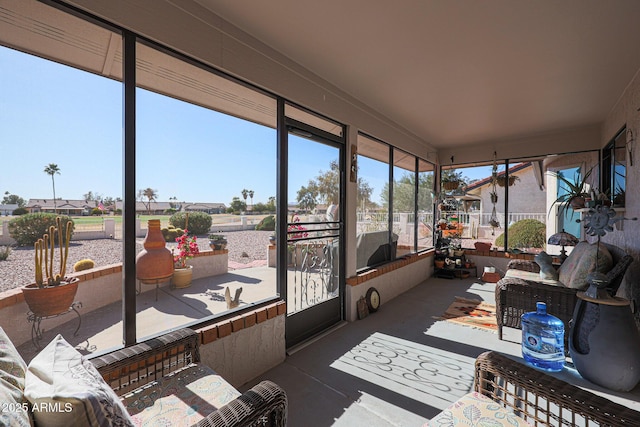 view of sunroom