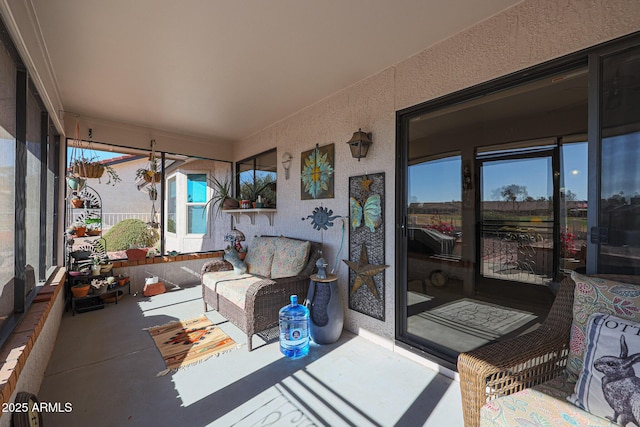 view of sunroom