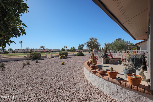 view of yard with a patio area