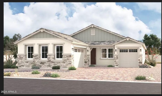 craftsman-style house with a garage