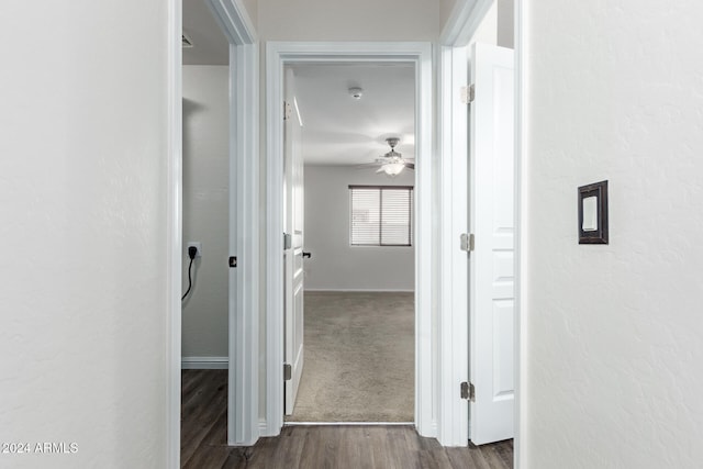 hall featuring hardwood / wood-style flooring