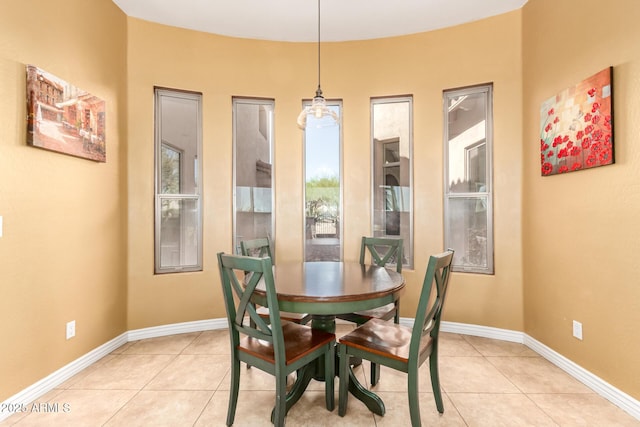 9753 E Suncrest Rd, Scottsdale, AZ 85262 - dining area with light tile patterned floors and baseboards