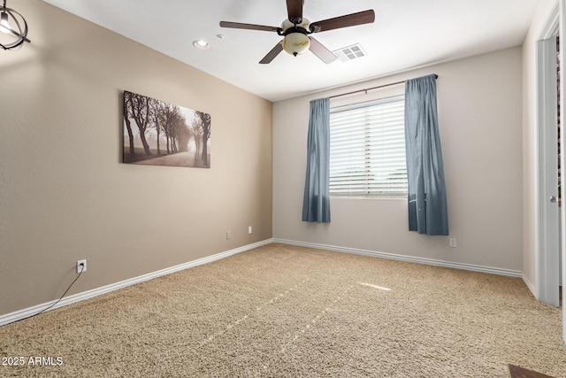9753 E Suncrest Rd, Scottsdale, AZ 85262 - carpeted empty room featuring ceiling fan, baseboards, and recessed lighting
