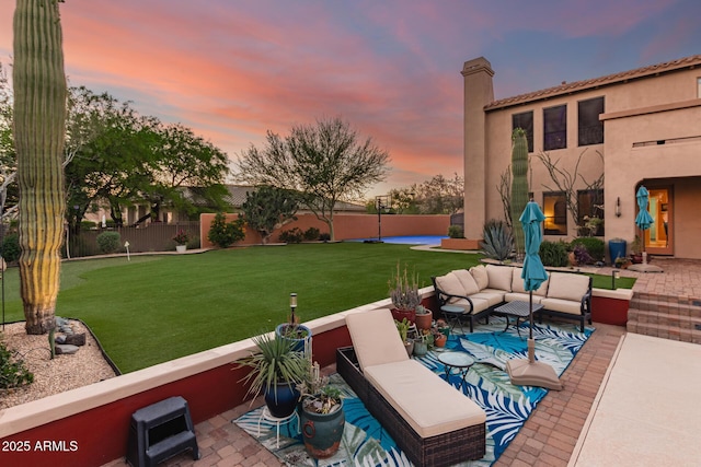 9753 E Suncrest Rd, Scottsdale, AZ 85262 - view of patio / terrace with outdoor lounge area