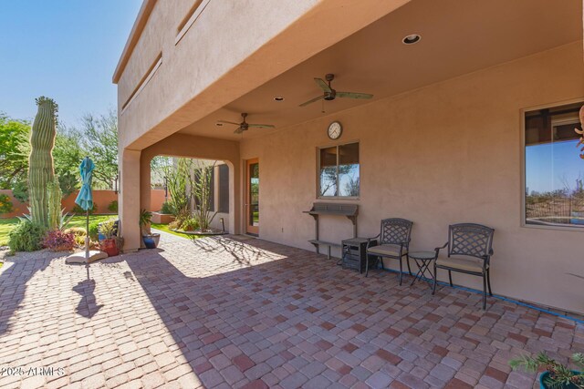 9753 E Suncrest Rd, Scottsdale, AZ 85262 - view of patio featuring a ceiling fan