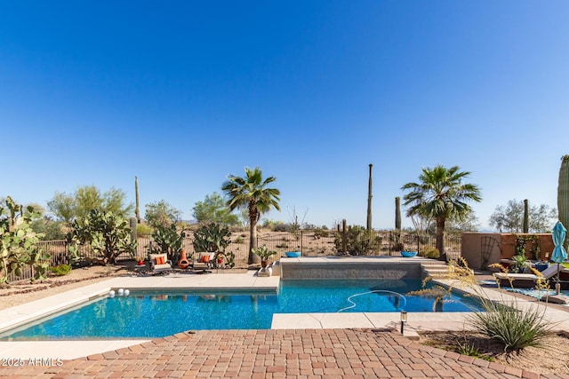 9753 E Suncrest Rd, Scottsdale, AZ 85262 - view of swimming pool featuring a fenced backyard and a patio area