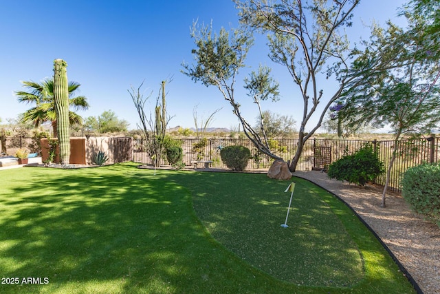 9753 E Suncrest Rd, Scottsdale, AZ 85262 - fenced backyard with a putting area