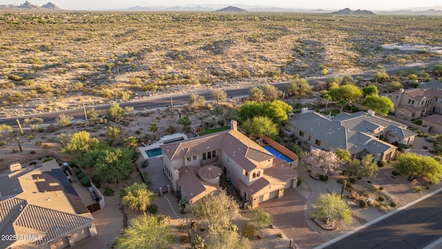 9753 E Suncrest Rd, Scottsdale, AZ 85262 - aerial view of property and surrounding area featuring a mountain backdrop