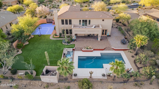 9753 E Suncrest Rd, Scottsdale, AZ 85262 - view from above of property with a pool area
