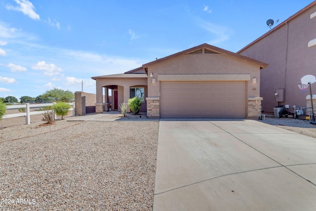 view of front of home featuring a garage