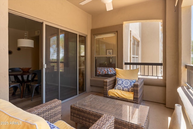 19700 N 76th St Unit 1038, Scottsdale, AZ 85255 - sunroom with ceiling fan