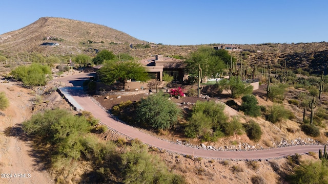 exterior space with a mountain view