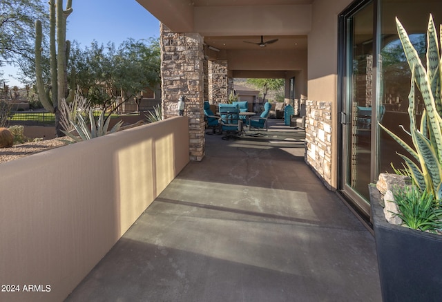 view of patio / terrace featuring an outdoor living space