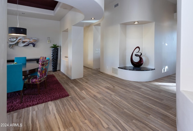 interior space with wood-type flooring