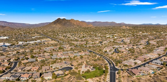 bird's eye view featuring a mountain view