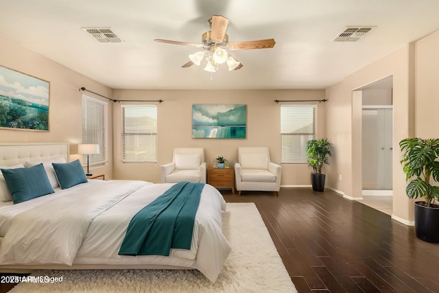 9207 W Kirby Ave, Tolleson, AZ 85353 - bedroom with wood finished floors, baseboards, and ceiling fan
