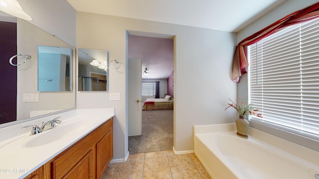 884 W 15th Ave, Apache Junction, AZ 85120 - full bathroom featuring a bath, vanity, tile patterned floors, and ensuite bath