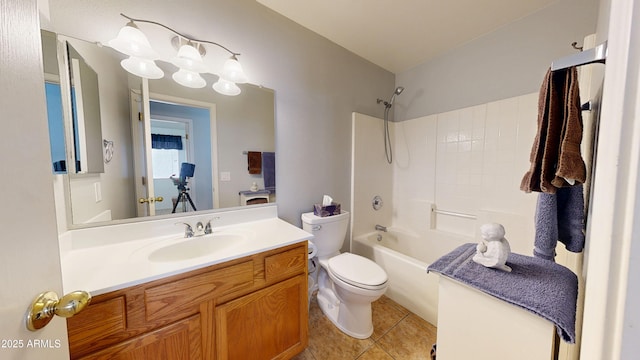 884 W 15th Ave, Apache Junction, AZ 85120 - full bathroom featuring tile patterned floors, toilet, vanity, and tub / shower combination